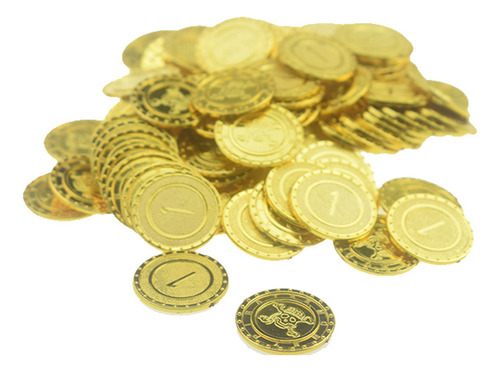 100 Monedas De Oro, Monedas De Juego De Plástico, Monedas Go
