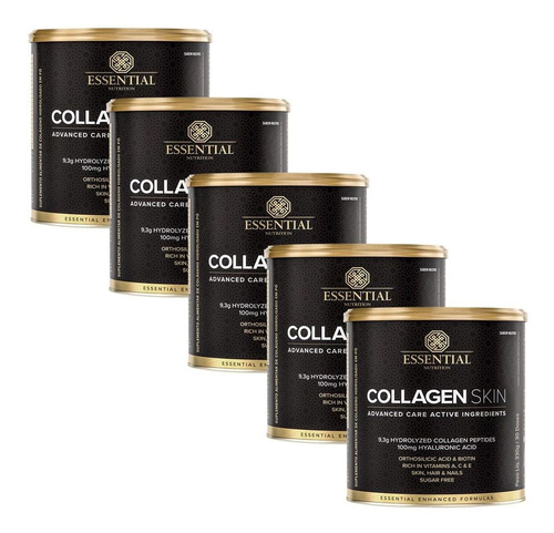 Kit 5x Collagen Skin -  300g Neutro - Essential Nutrition