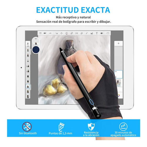 Pluma Lápiz Stylus Universal Para iPad/android/iPhone ,negro