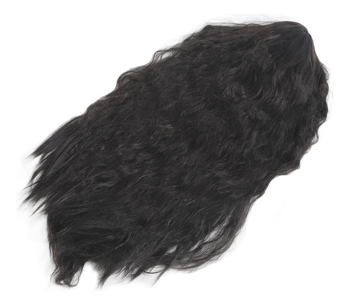 Peluca De Mujer Moda Casual Negro Largo Rizado Ondulado