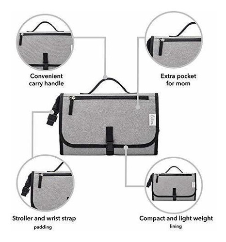 Imagen 5 de 6 de Cambiador Portátil Para Bebé,bolsa De Pañales Estación-l