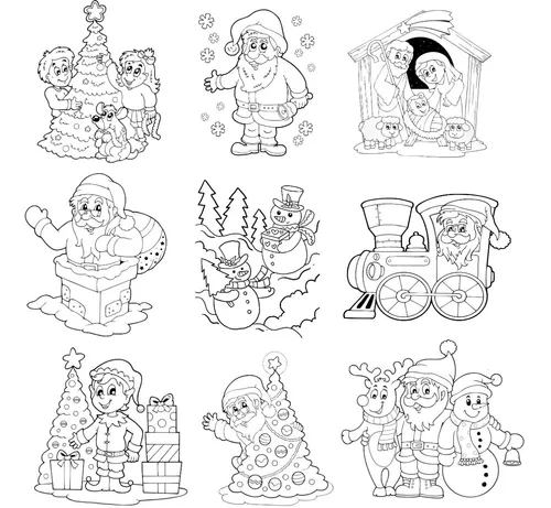 50 Desenhos para colorir De Natal Papai Noel - em folha A4 em Promoção na  Americanas