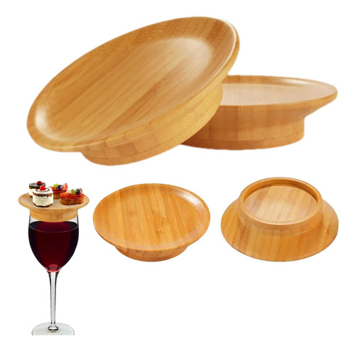 4 Copa De Vino Charcuterie Topper - Madera Copa De Vino