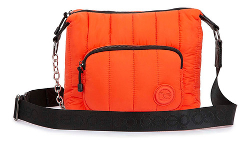 Bolsa Crossbody Para Mujer Cloe Acolchada Material Reciclado Color Naranja
