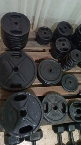 Imagen 1 de 6 de Discos Olímpicos De Fundicion De 50mm 2 5,5,10,15 Y 20 Kilo