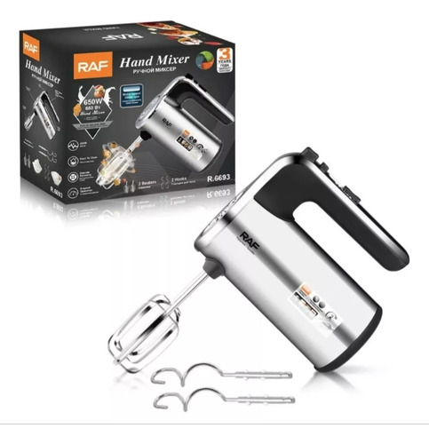 Batidora Eléctrica 2 Tipos De Gancho 650w - Raf R6693