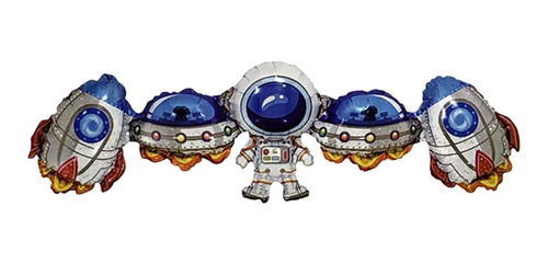 Set Globos Metalizados Astronauta 29x 92 Cm Decoración