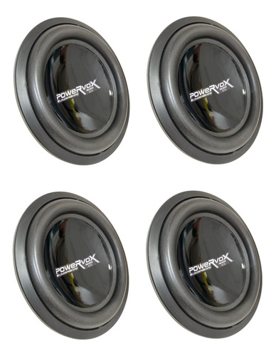 Kit 4 Subwoofers Power Vox 12'' Sw1200 Eco 600w Rms 4 Ohms