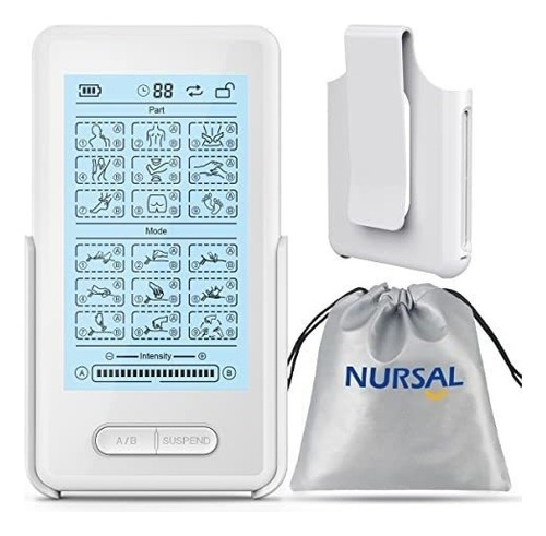 Nursal Estimulador Muscular Tens Ems 18 Modos 16 Almohadill