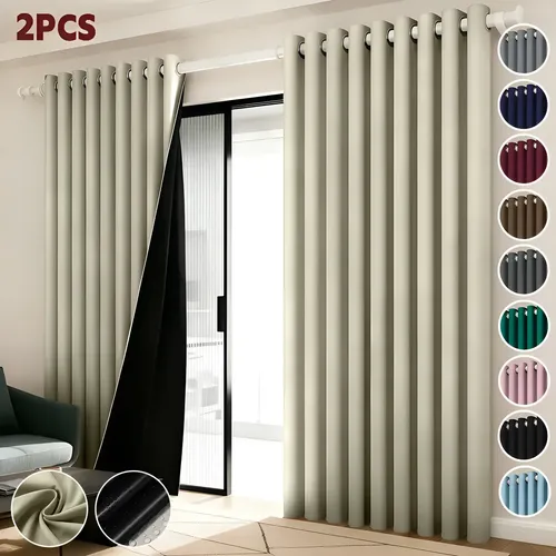 2 Panele Cortinas Blackout Para Ventana 280x230cm Habitacion