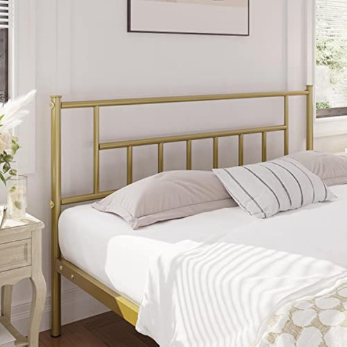 Base De Cama 13 PLG Matrimonial Color Dorada Yaheetech