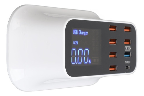 Estación De Carga Usb, Hub De 8 Puertos, 40 W, 3.0, Pantalla