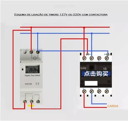 Temporizador Digital Tm-615, 220v, 16a, Din + Tester Digital