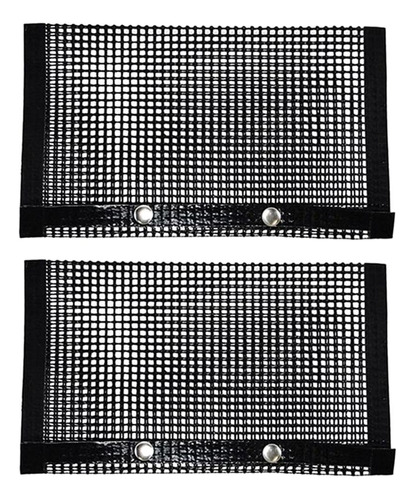 2x Grill Per Bbq Mesh Bake Grilling Grids Mats Barbecue