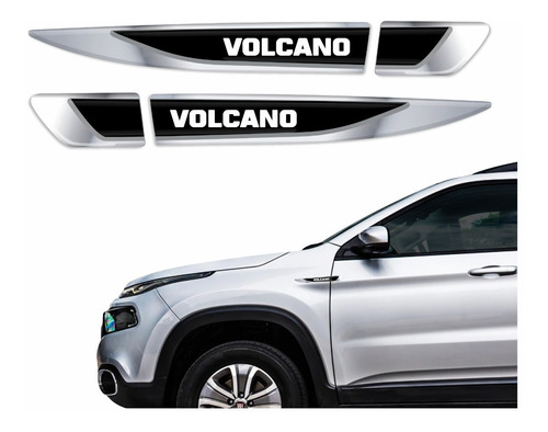 Par Emblemas Laterais Paralama Porta Fiat Toro Volcano Res15