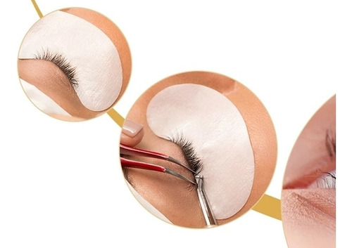 Imagen 2 de 3 de Parches Hidrogel Aplicacion Extensiones De Pestañas 50par