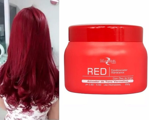 Imagem 1 de 7 de Creme Matizador Red Vermelho Mairibel Óleo De Argan Pt 250g