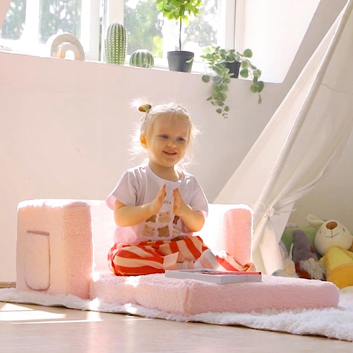Alimorden Sofá Convertible 2 En 1 De Sherpa Para Niños