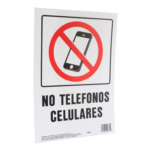 Letrero De No Telefonos Celulares