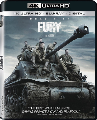 Blu Ray 4k Ultra Hd Corações De Ferro - Fury 