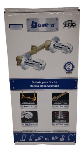 Grupo Llave Para Ducha Manilla Moka Marca Belt-g Gri-0736