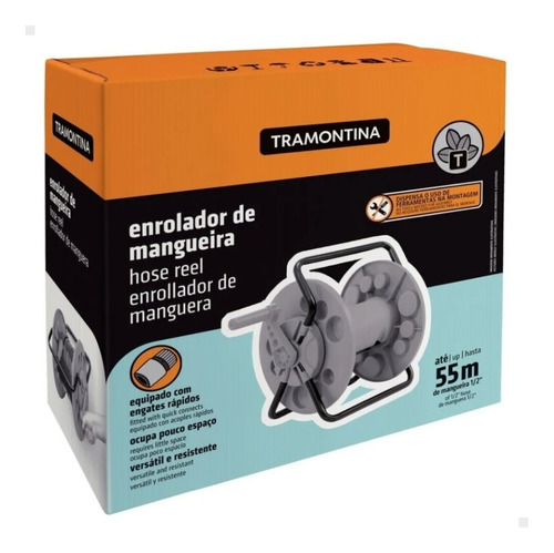 Suporte Enrolador Giratório Mangueira De Jardim Tramontina