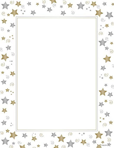 Papel Con Diseño De Estrellas Y Espirales, Tamaño Carta