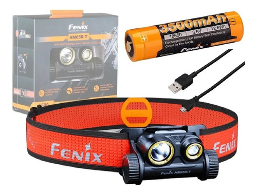 Linterna De Cabeza Fenix Hm65r-t 1500 L 170m Vincha Minera