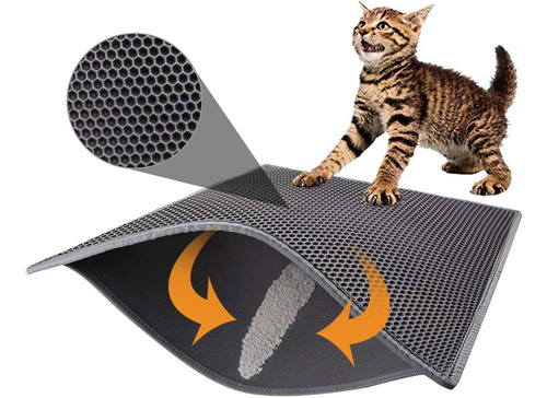 Estera De Arena Para Gatos Pieviev, Trampa Para Arena, 30 X