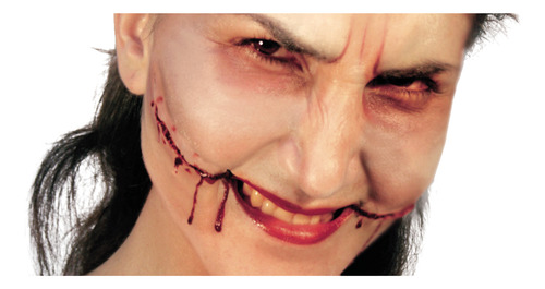 Aplicación Sonrisa Tenebrosa Látex Para Disfraz Halloween