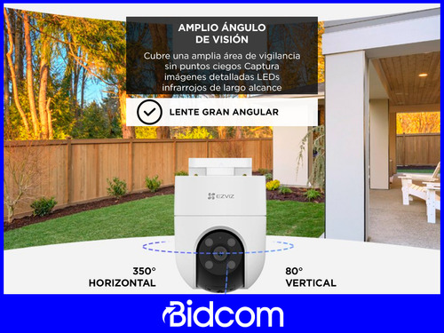 Kit Cámara Seguridad Ezviz Wifi Fhd H8c Domo Color 360 X 6