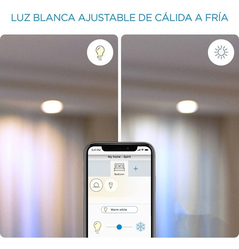 Imagen 3 de 5 de Amp Wiz Colores Wi-fi E27 High Lumen Google Alexa Matter