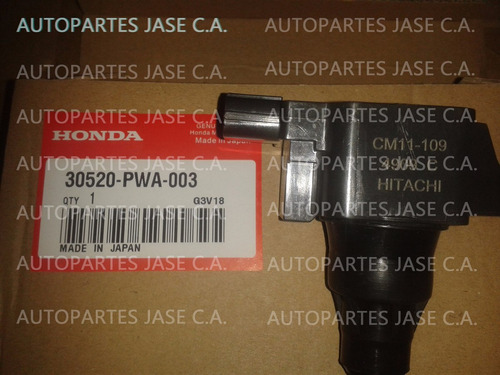 Bobina Encedido Delantera Para Honda Fit 03/08 Original