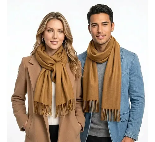 Cachecol Pashmina Echarpe Xale KINGBR Unissex Inverno Frio Feminino Masculino Grande 180x70cm Premium Macio Quente Elegante Para Pescoço Ombro Lenço Moda Casual Viagem Presente Cor Caramelo