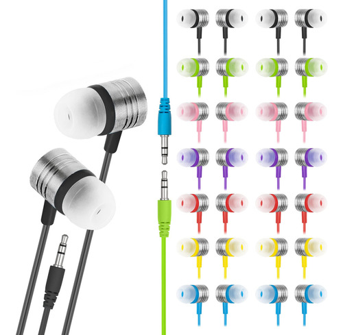 Justjamz Auriculares Coloridos A Granel | Paquete De Auricul