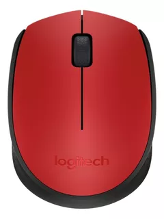 Mouse inalámbrico Logitech M170 rojo y negro