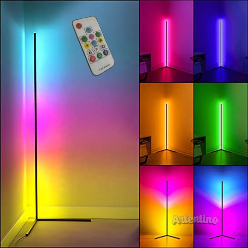 Imagen 2 de 10 de Luz Lampara Pie Esquinero Pixel Led Rgb Deco Minimalista