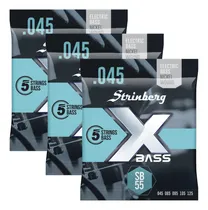 Comprar 3x Jogo De Cordas Contra Baixo 5 Cordas 045 Strinberg Sb55