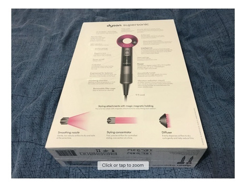 Secadora de cabello Dyson Son Supersonic iron y fuchsia 127V