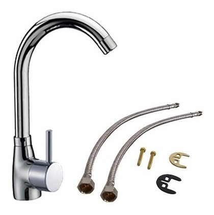 Imagen 3 de 8 de Combo Pileta Bacha 37 X 34 Cm + Griferia Monocomando Cocina