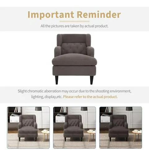 Sillón Acento Moderno Teddy Fleece, Ergonomía Y Estilo Brown