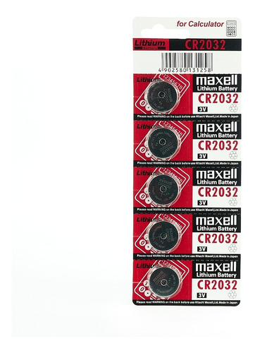 5 Pilas Maxell Cr2032 Tipo Boton Japonesa /3gmarket