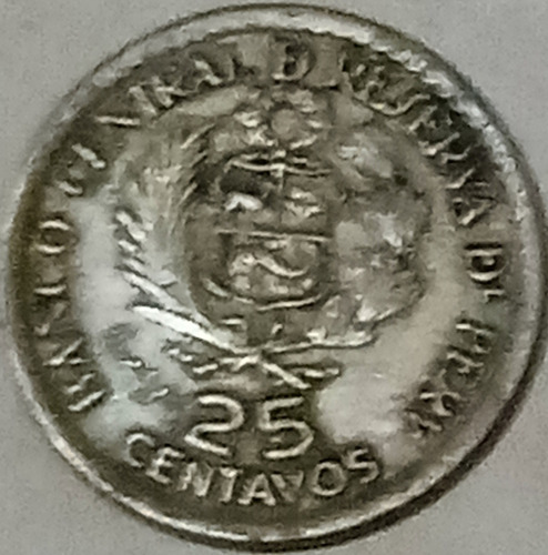 Moneda De 25 Centavos Del Perú