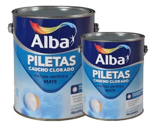 Alba Pintura Pileta Caucho X 20lt Regalo 4lts! Pintumm