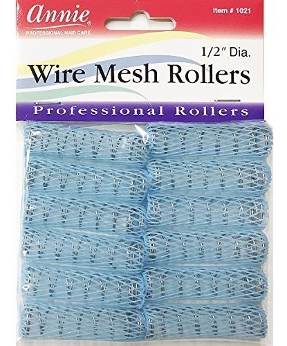 Tubos De Peinado - Annie Wire Mesh Rollers #1021, 12 Cou