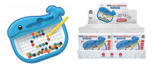 Mini Lousa Magnética Brinquedo Educativo Infantil Cor Baleia/azul