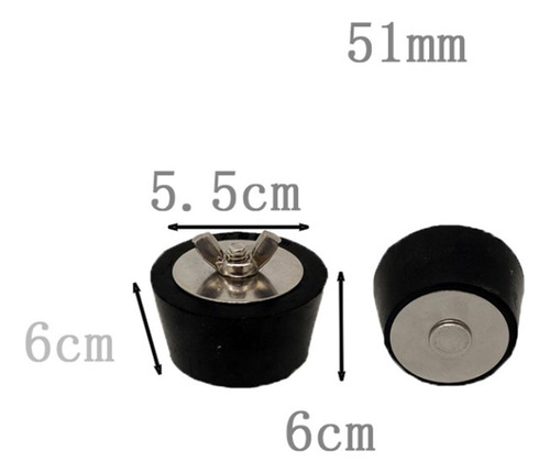 3 Tapón De Goma Para Piscina, Tapón De Tapón 51 Mm Negro