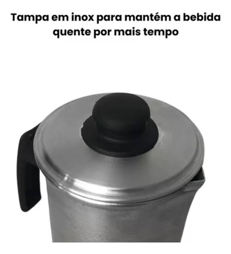 Kit 2 Bule Esterilizador Grande Bule Alumínio 1,7l Com Tampa