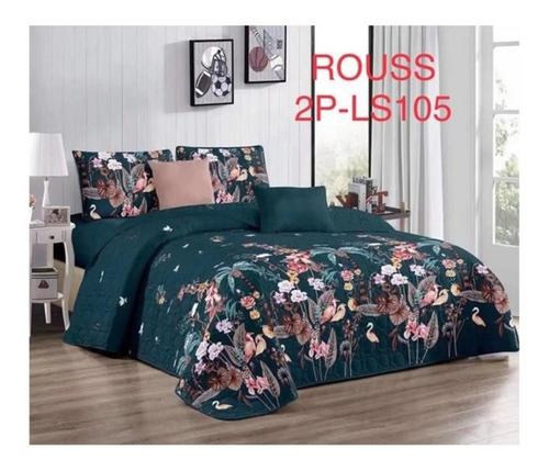 Cobertor De Verano Quilt Cubrecama Reversible Dos Plazas