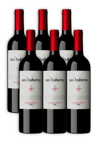 Vino San Huberto Clásico Cabernet Malbec Caja X6u 750ml